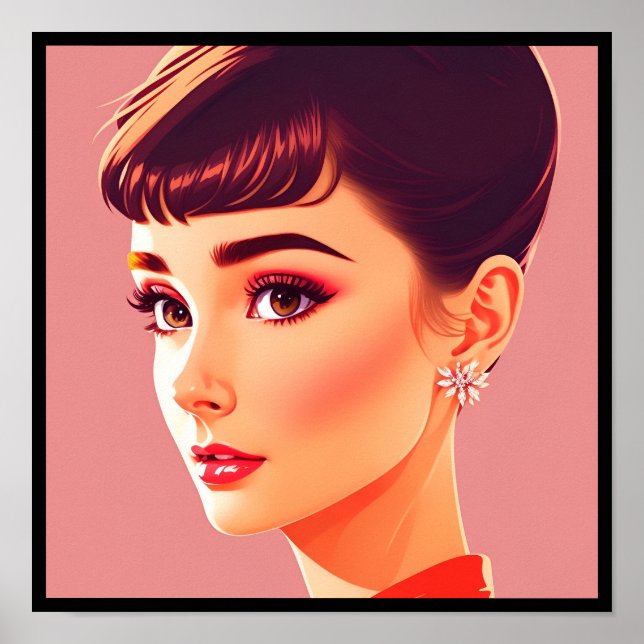 Affiche vintage audrey deco 1 (Devant)