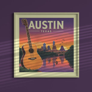 Affiche Vintage Austin Texas