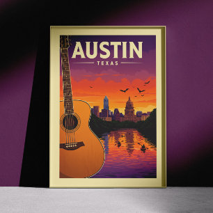 Affiche Vintage Austin Texas