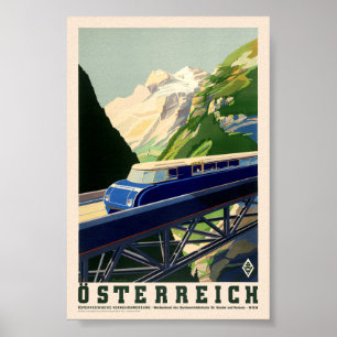 Affiche vintage Autriche Österreich 1935