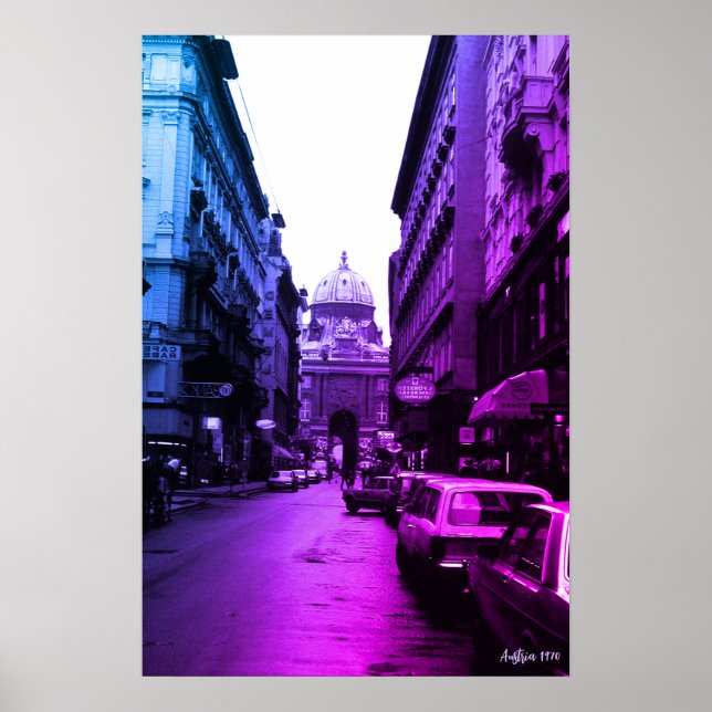 Affiche Vintage Autriche Palais Impérial de Vienne (Devant)