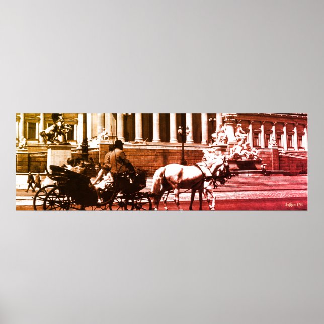 Affiche Vintage Autriche parlement de Vienne (Devant)