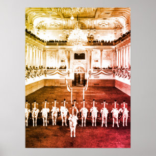 Affiche Vintage Autriche Vienne Espagnol Ecole d'Équitatio