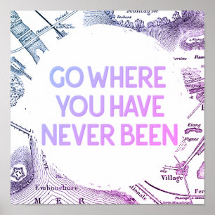 Affiche Vintage aventure Explorez la carte Voyage