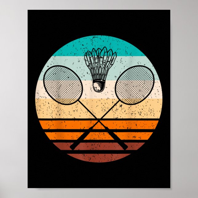 Affiche Vintage Badminton Player Badminton  (Devant)