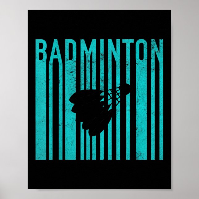 Affiche Vintage Badminton - Retro Badminton Player - Badmi (Devant)