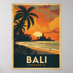 Affiche Vintage Bali Travel