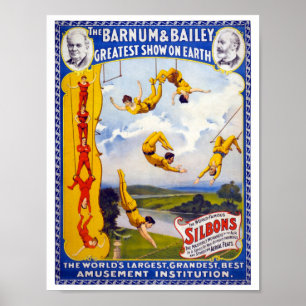 Affiche Vintage Barnum & Bailey 1896 Restaurée