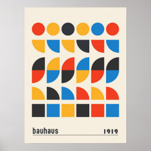 Affiche Vintage Bauhaus Formes géométriques Art