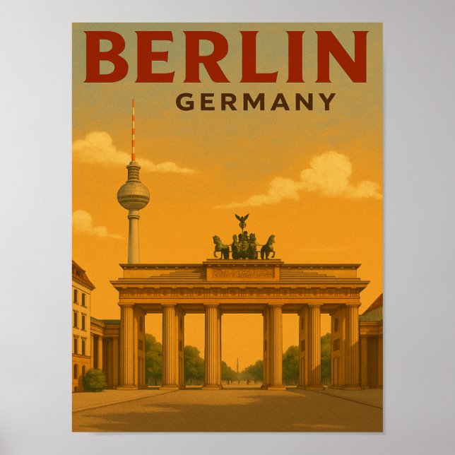 Affiche Vintage Berlin Allemagne Voyage (Devant)