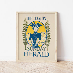 Affiche Vintage Boston Sunday Herald