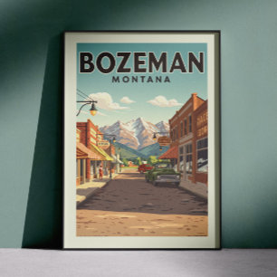 Affiche Vintage Bozeman Montana