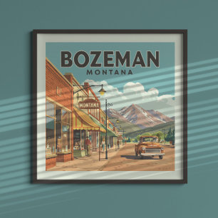 Affiche Vintage Bozeman Montana