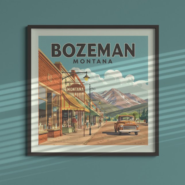 Affiche Vintage Bozeman Montana (Créateur téléchargé)