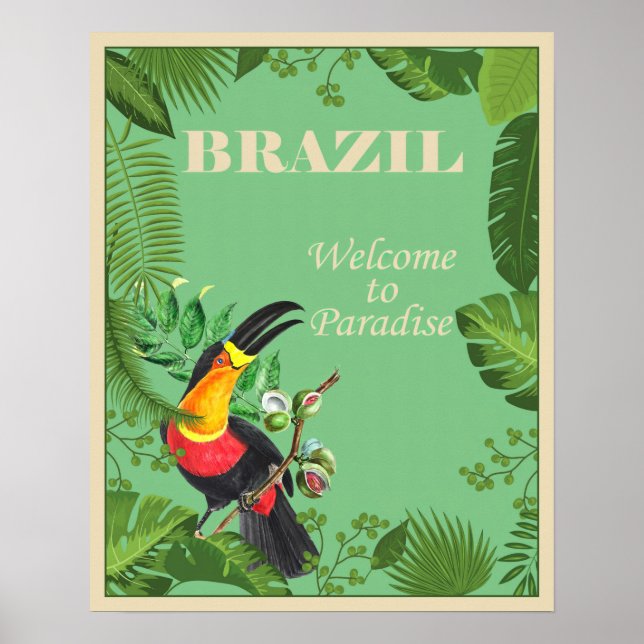 Affiche Vintage Brazil Travel  (Devant)