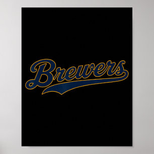 Affiche Vintage Brewers Retro Clic S S Pour Hommes Femmes