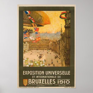 Affiche Vintage Brussels Exposition