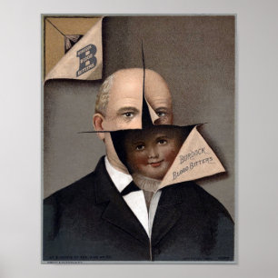 Affiche Vintage Burdock Bitters de sang Annonce