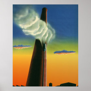 Affiche Vintage Business, Steam Whistle Factory Sunrise