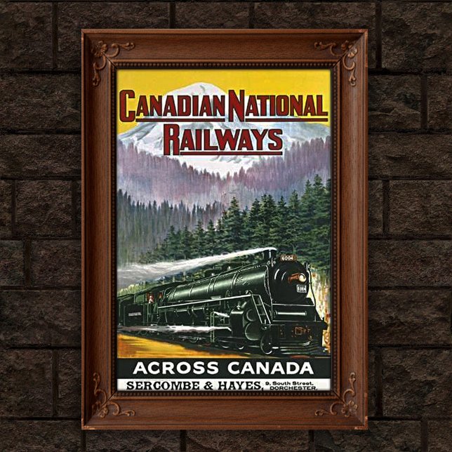 Affiche Vintage Canadian Rockies Steam Train Advertising (Créateur téléchargé)