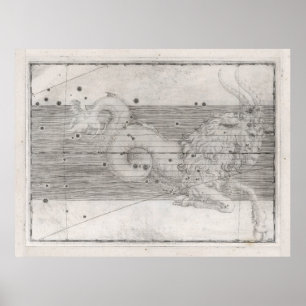 Affiche Vintage Capricorn Astrology Constellation Map (165