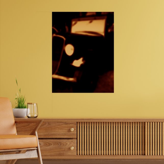 Affiche Vintage Car Headlight – Retro Automotive Glow (Salon 2)