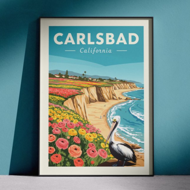 Affiche Vintage Carlsbad Californie (Créateur téléchargé)