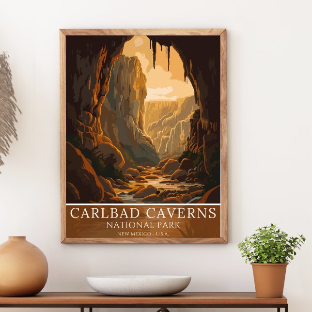 Affiche Vintage Carlsbad Caverns National Park  (Créateur téléchargé)