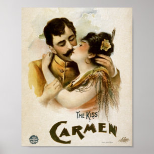 Affiche Vintage Carmen The Kiss