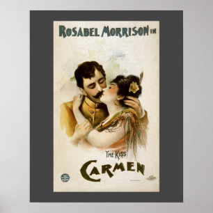Affiche Vintage Carmen The Kiss