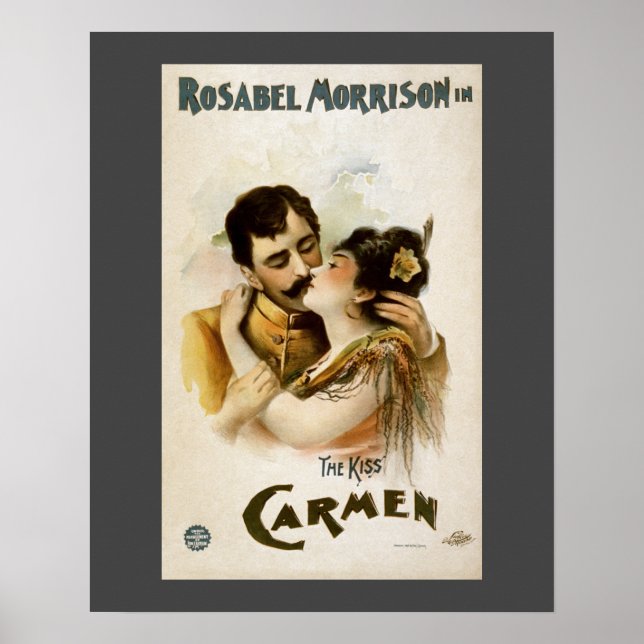 Affiche Vintage Carmen The Kiss (Devant)