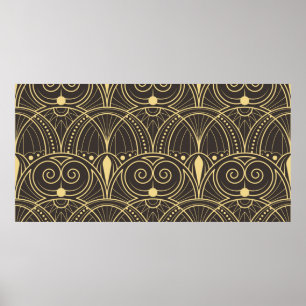 Affiche vintage carreaux géométriques modernes motif. lin