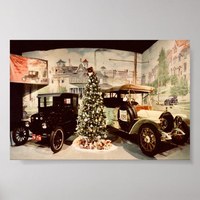 Affiche Vintage Cars Noël (Devant)