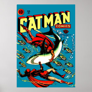 Affiche Vintage Catman Comic Book Cover n° 32