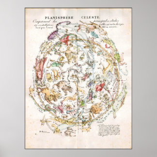 Affiche Vintage Celestial Map