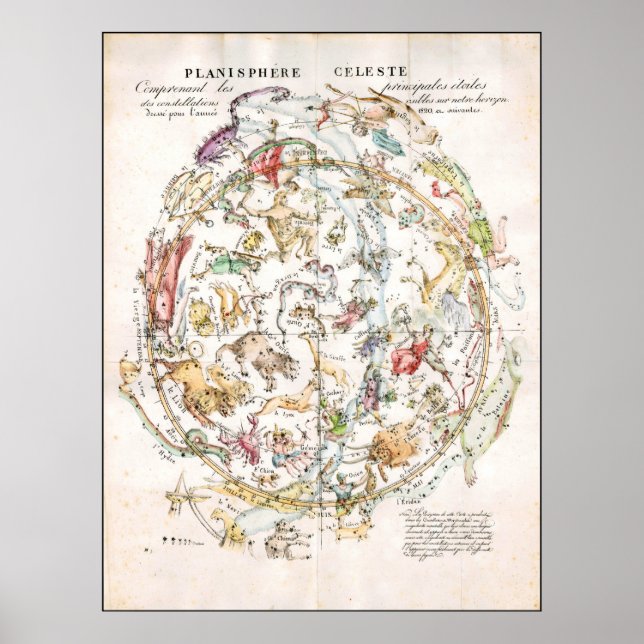 Affiche Vintage Celestial Map (Devant)