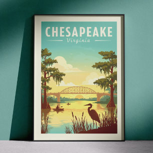 Affiche Vintage Chesapeake Virginie