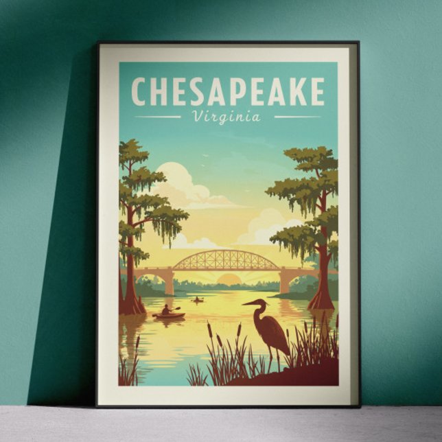 Affiche Vintage Chesapeake Virginie (Créateur téléchargé)