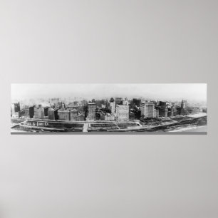 Affiche Vintage Chicago Illinois 1911 De L'Avion