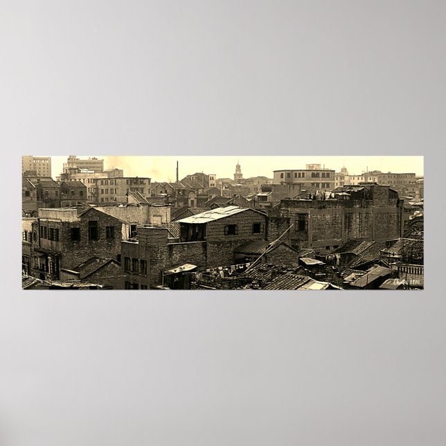 Affiche Vintage China Canton city (Devant)