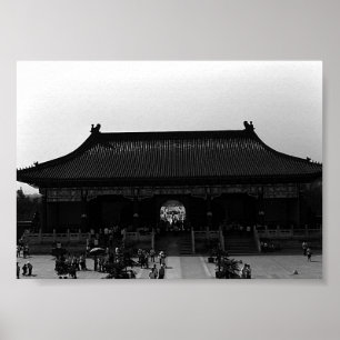 Affiche Vintage china Pekin temple of Heaven gate