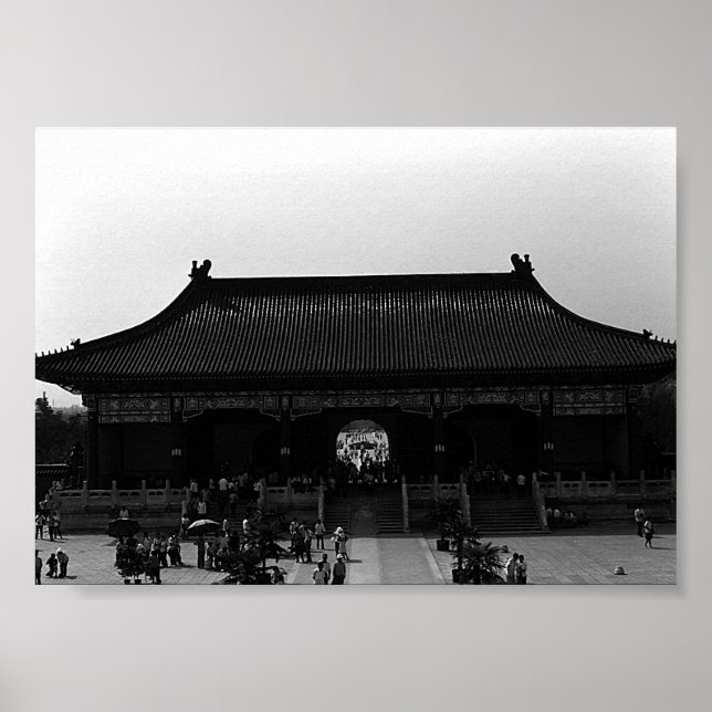 Affiche Vintage china Pekin temple of Heaven gate (Devant)
