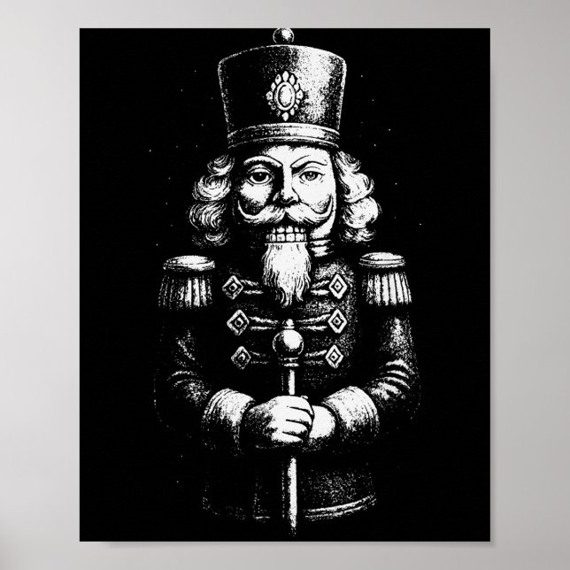 Affiche Vintage Christmas Nutcracker Retro Xmas 2025 Famil (Devant)