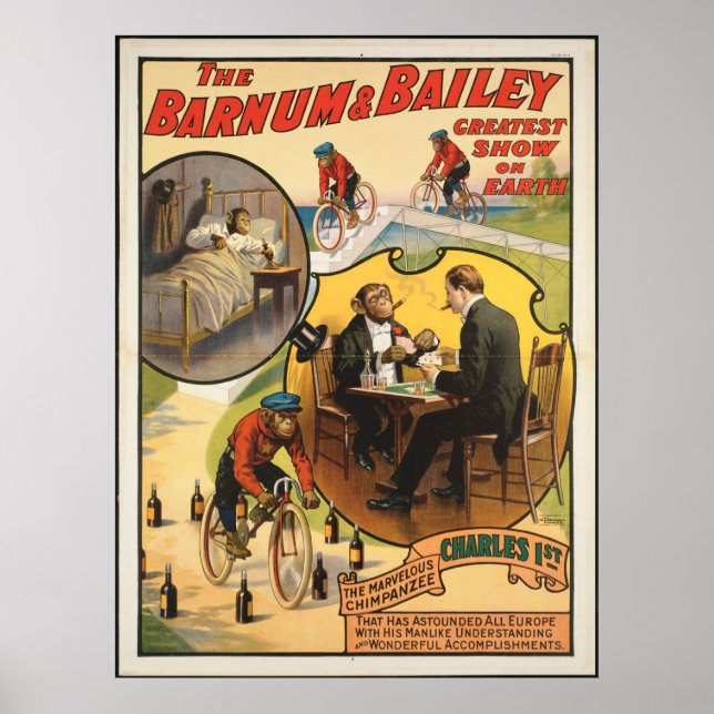 Affiche Vintage : cirque Barnum & Bailey - (Devant)