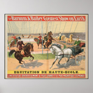 Affiche Vintage : cirque Barnum & Bailey -