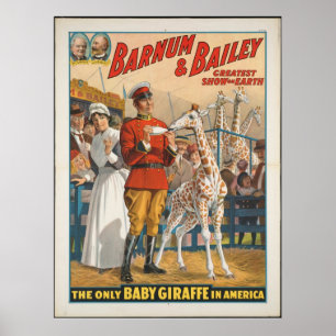 Affiche Vintage : cirque Barnum & Bailey -