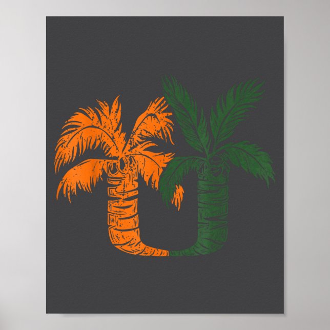 Affiche Vintage Clic 90's Miami Palm Trees Um  (Devant)