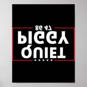 Affiche Vintage Cochon Tranquille Politique Américaine Drô