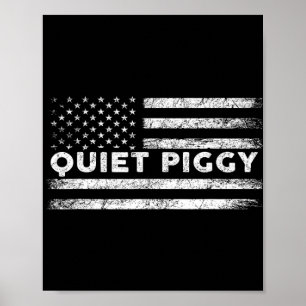Affiche Vintage Cochon Tranquille Politique Américaine Drô