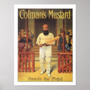 Affiche Vintage Colman's Mustard Cheval du Field Cricket A